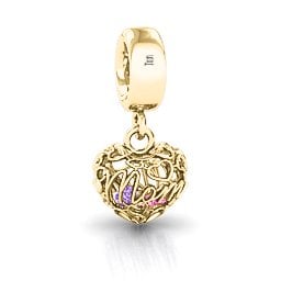 A Mother's Love Caged Bracelet Charm