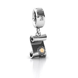 Proud Graduate Bracelet Charm in 925 Sterling Silver with Citrine