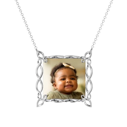 Square Infinity Photo Frame Necklace