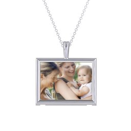 Classic Rectangular Photo Frame Necklace