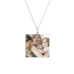 Square Frameless Photo Necklace