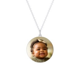 Round Frameless Photo Necklace