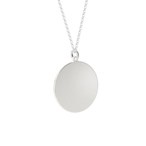 Round Frameless Photo Necklace – Sterling Silver