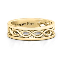 Women's Diadem Infinity Ring in 14K Solid Yellow Gold