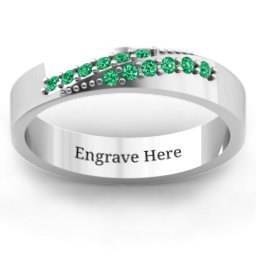 Women's Ridge Accent Diagonal Peak Ring