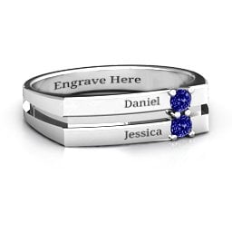 Women's Crevice Grooved Ring