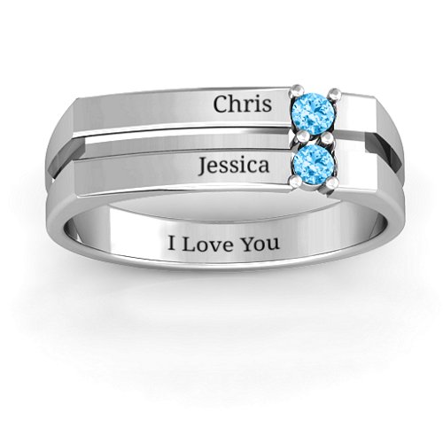 Women's Crevice Grooved Ring