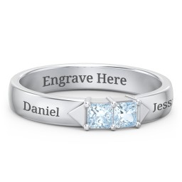 Timeless Romance Ring in 925 Sterling Silver with Aquamarine