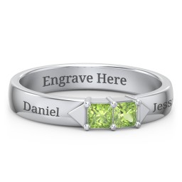 Timeless Romance Ring in 925 Sterling Silver with Peridot