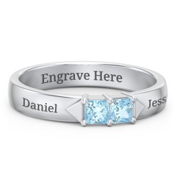 Timeless Romance Ring in 925 Sterling Silver with Blue Topaz