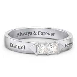 Timeless Romance Ring in 925 Sterling Silver with Cubic Zirconia