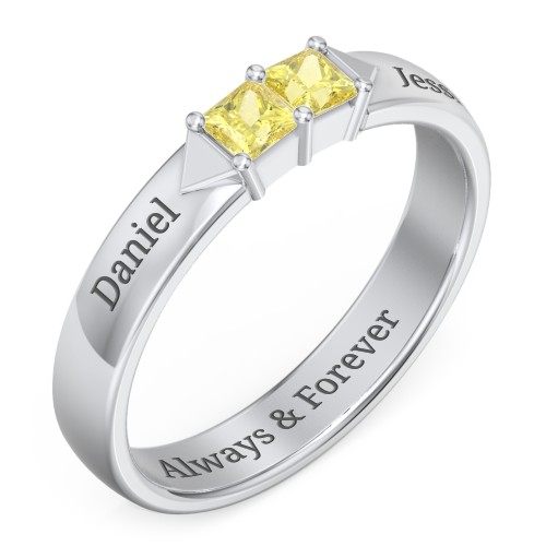 Timeless Romance Ring – Sterling Silver with Citrine