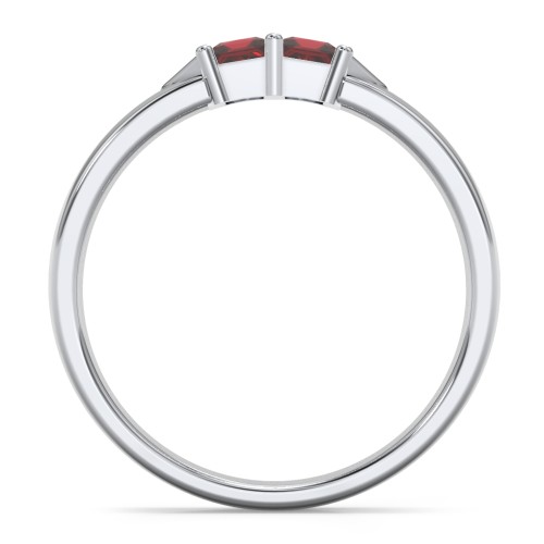Timeless Romance Ring – Sterling Silver with Garnet