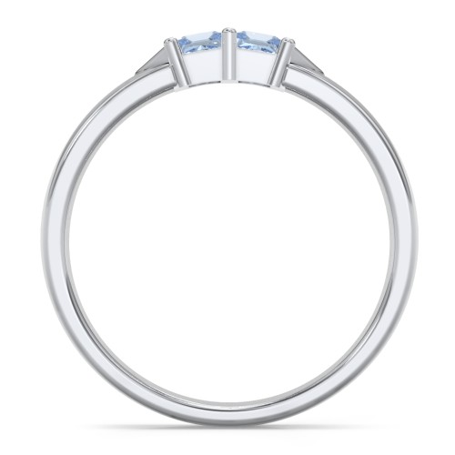 Timeless Romance Ring – Sterling Silver with Aquamarine