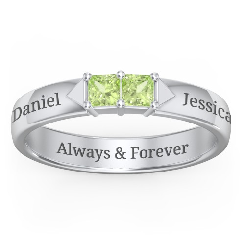 Timeless Romance Ring – Sterling Silver with Peridot