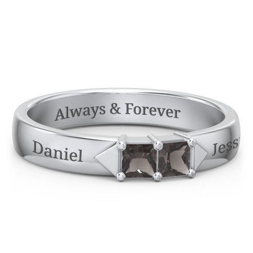 Timeless Romance Ring – Sterling Silver with Smokey Quartz