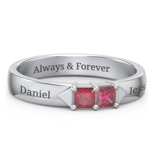 Timeless Romance Ring – Sterling Silver with Ruby