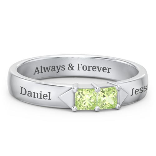 Timeless Romance Ring – Sterling Silver with Peridot