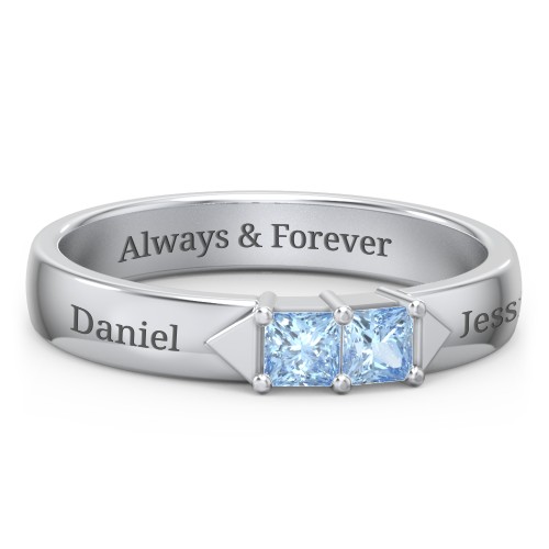 Timeless Romance Ring – Sterling Silver with Blue Topaz