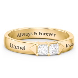 Timeless Romance Ring in 10K Solid Yellow Gold with Diamond