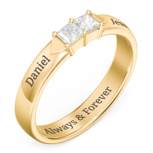 Timeless Romance Ring – 10K Yellow Gold with Diamond