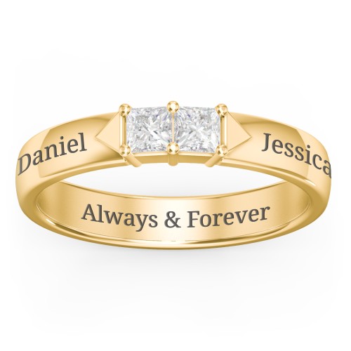 Timeless Romance Ring – 10K Yellow Gold with Diamond