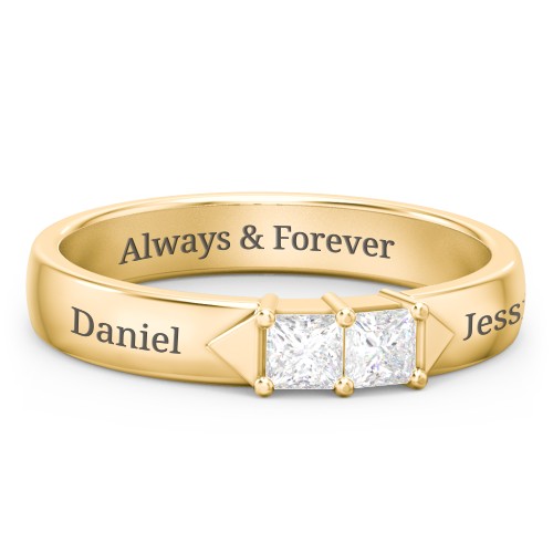 Timeless Romance Ring – 10K Yellow Gold with Diamond