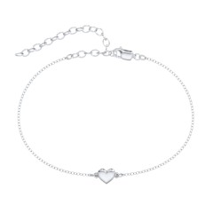 Classic Heart Anklet – 18K Gold Plated Silver