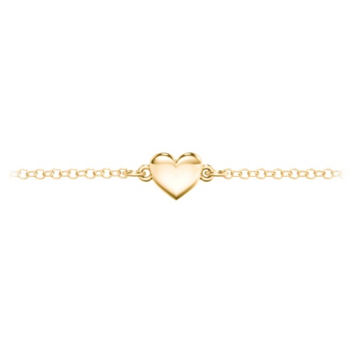 Classic Heart Anklet – 18K Gold Plated Silver
