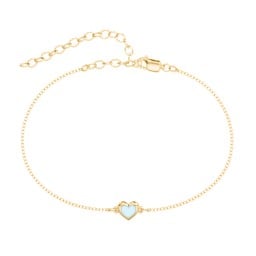 Heart Anklet with Cold Enamel