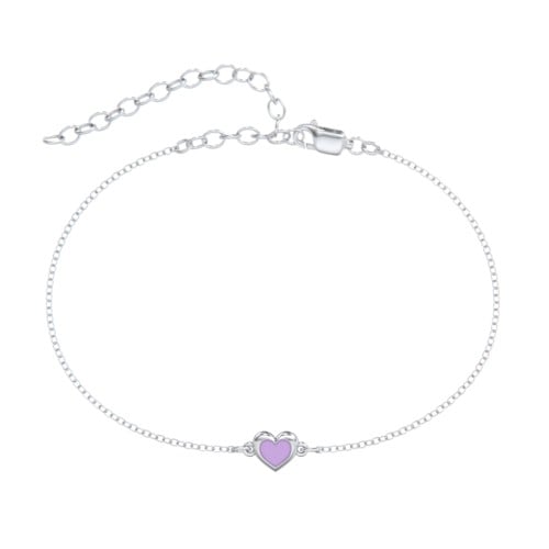 Heart Anklet with Cold Enamel