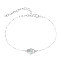 Hamsa Evil Eye Anklet