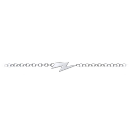 Lightning Bolt Anklet – Sterling Silver
