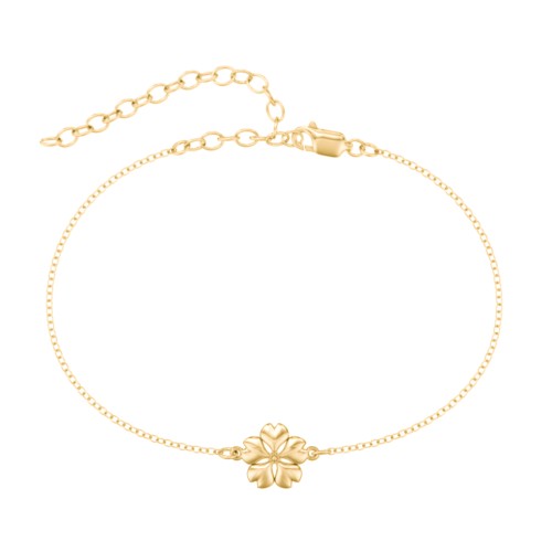 Blossom Anklet – 18K Gold Plated Silver