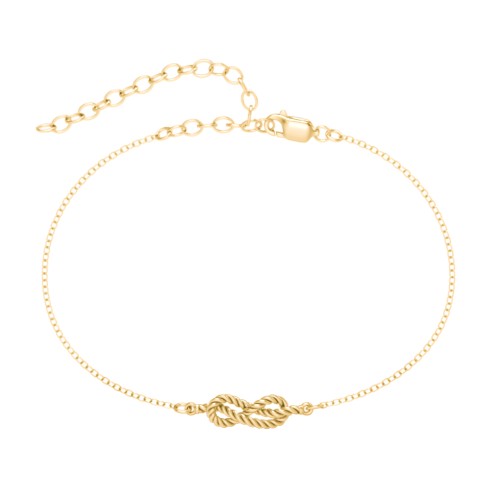 Infinity Knot Anklet – 18K Gold Plated Silver