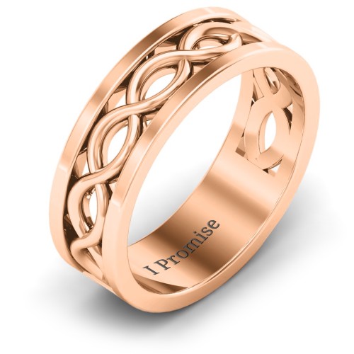 Men's Diadem Infinity Ring – 10K Rose Gold