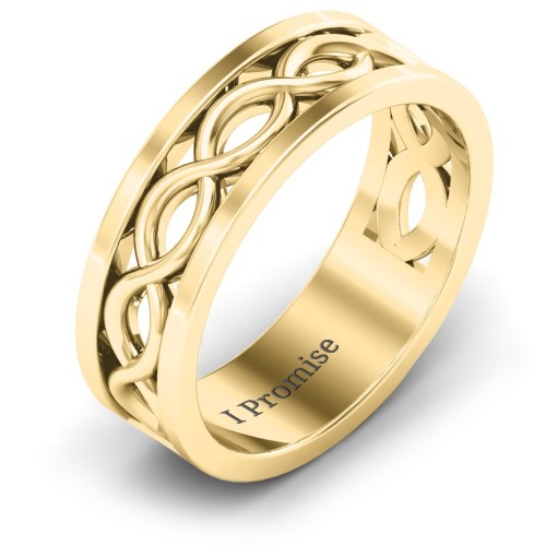 Men's Diadem Infinity Ring – 10K Yellow Gold