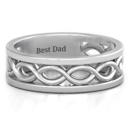 Men's Diadem Infinity Ring in 925 Sterling Silver