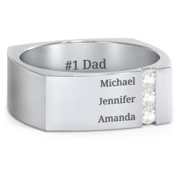 Men's Cache Square-shaped Gemstone Ring