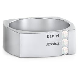 Men's Cache Square-shaped Gemstone Ring