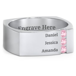 Men's Cache Square-shaped Gemstone Ring