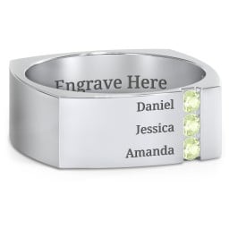 Men's Cache Square-shaped Gemstone Ring