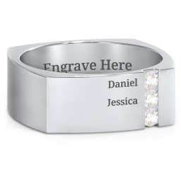 Men's Cache Square-shaped Gemstone Ring