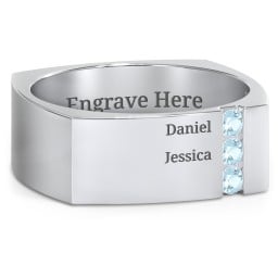 Men's Cache Square-shaped Gemstone Ring