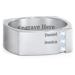 Men's Cache Square-shaped Gemstone Ring