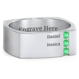 Men's Cache Square-shaped Gemstone Ring