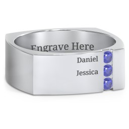 Men's Cache Square-shaped Gemstone Ring