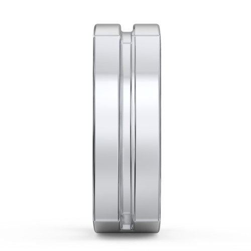 Men's Fissure Grooved Square-shaped Ring – Sterling Silver