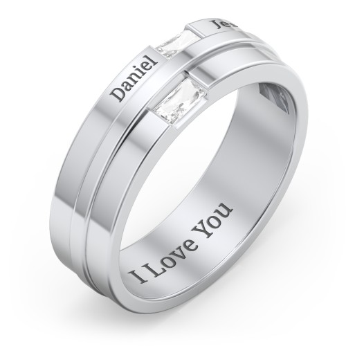 Men's Double Baguette Ring