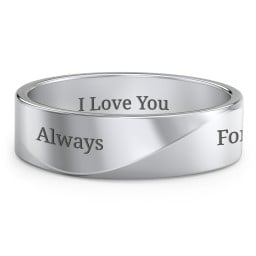 Men's Ridge Diagonal Peak Ring